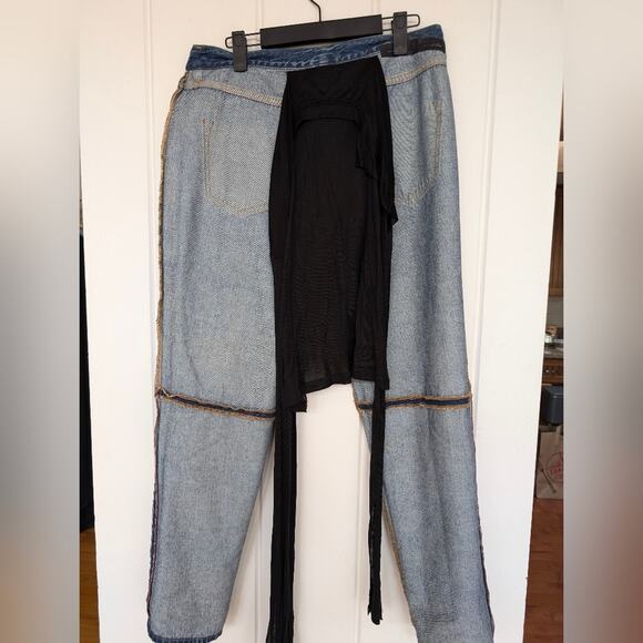 Ben Taverniti Unravel Project Jeans with jersey accent Avant Garde- 27 - Picture 9 of 11